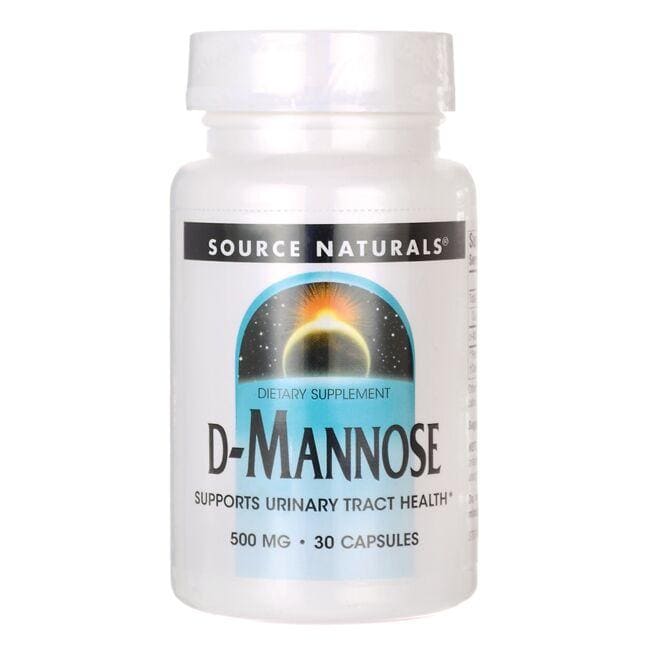 Source Naturals D-Mannose Supplement Vitamin | 500 mg | 30 Caps