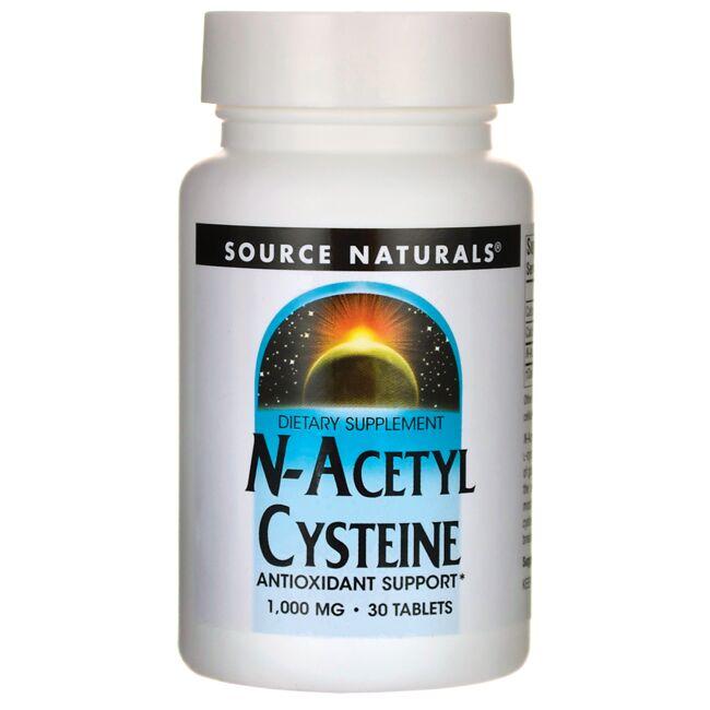 Source Naturals N-Acetyl Cysteine Supplement Vitamin 1000 mg 30 Tabs