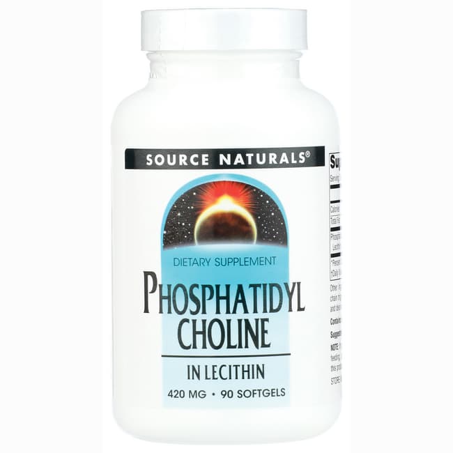Source Naturals Phosphatidyl Choline in Lecithin 420 mg 90 Sgels