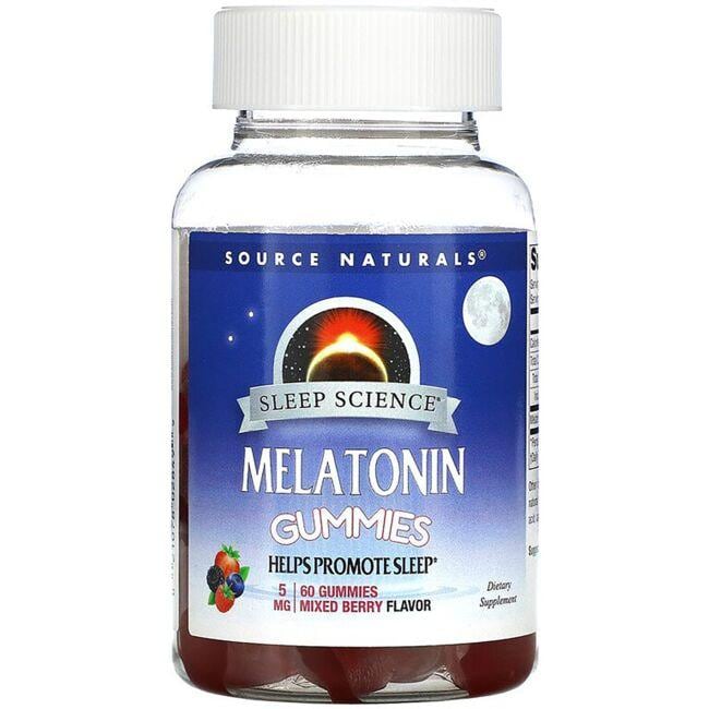 Source Naturals Sleep Science Melatonin Gummies Supplement Vitamin | 5 mg | 60 Gummies