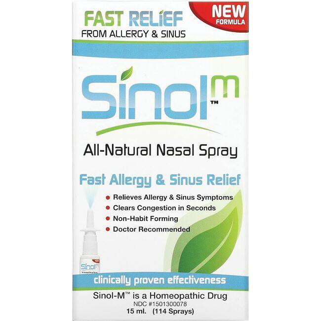 Sinol-M All Natural Nasal Spray-Fast Allergy & Sinus Relief