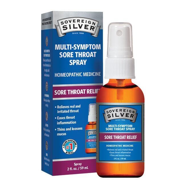 Sovereign Silver Sore Throat Spray Vitamin | 2 fl oz Spray
