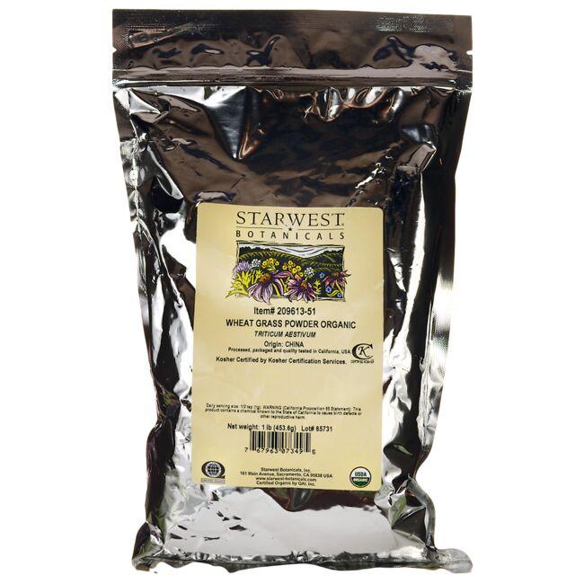 Starwest Botanicals Wheat Grass Powder Organic | 1 lb Package