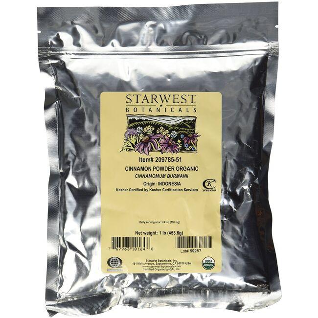 Starwest Botanicals Cinnamon Powder Organic | 1 lb Package