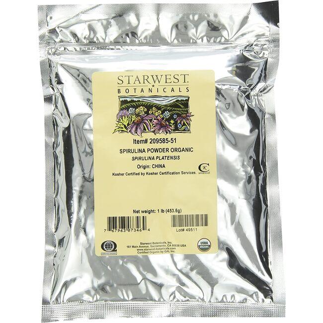 Starwest Botanicals Spirulina Powder Organic | 1 lb Package