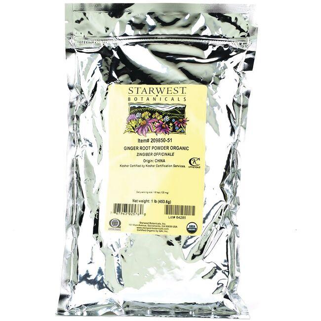 Starwest Botanicals Ginger Root Powder Organic | 1 lb Package