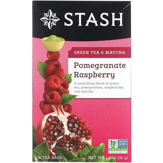 Stash Tea Pomegranate Raspberry Green with Matcha | 18 Bags