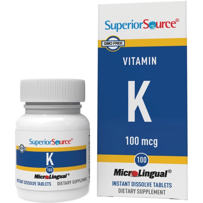 Превосходный источник витамина К, 100 мкг, 100 таблеток