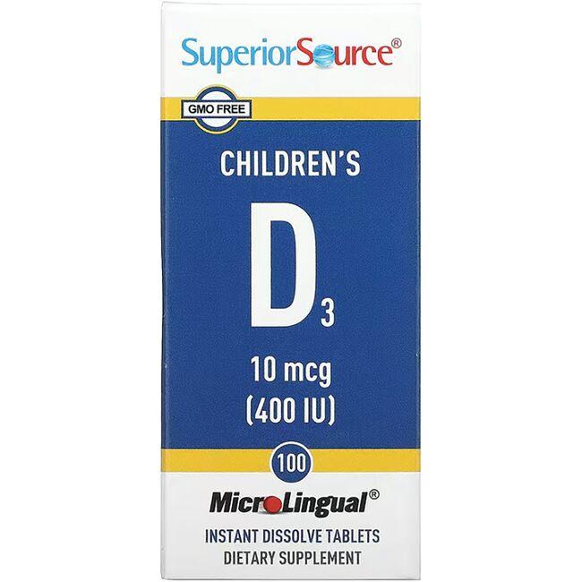Superior Source Childrens D3 Vitamin | 400 Iu | 100 Tabs