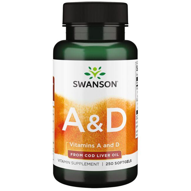 Swanson Premium Vitamins A & D 250 Soft Gels Vitamin A