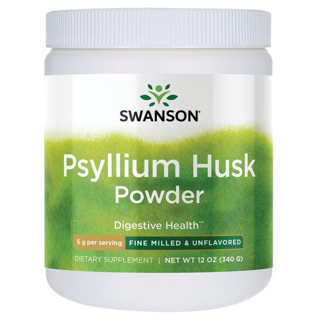 Swanson Premium Psyllium Husk Powder - Fine Milled & Unflavored 5 G 12 oz Powder