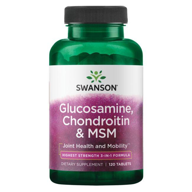 Glucosamine, Chondroitin & MSM - Highest Strength3-in-1 Formula