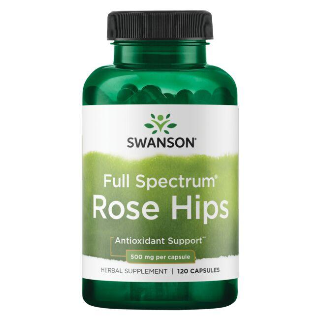 Swanson Premium Full Spectrum Rose Hips Vitamin 500 mg 120 Caps Vitamin C
