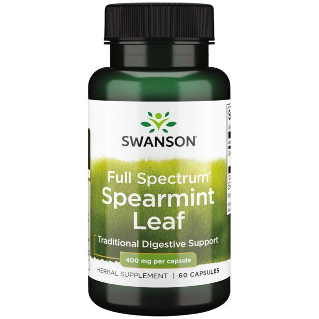 Swanson Premium Full Spectrum Spearmint Leaf Vitamin 400 mg 60 Caps