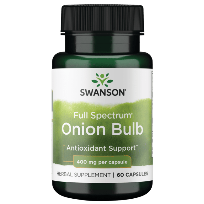 Swanson Premium Full Spectrum Onion (Bulb) 400 mg 60 Caps Swanson