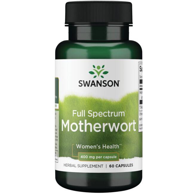 Swanson Premium Full Spectrum Motherwort Vitamin 400 mg 60 Caps Womens Health