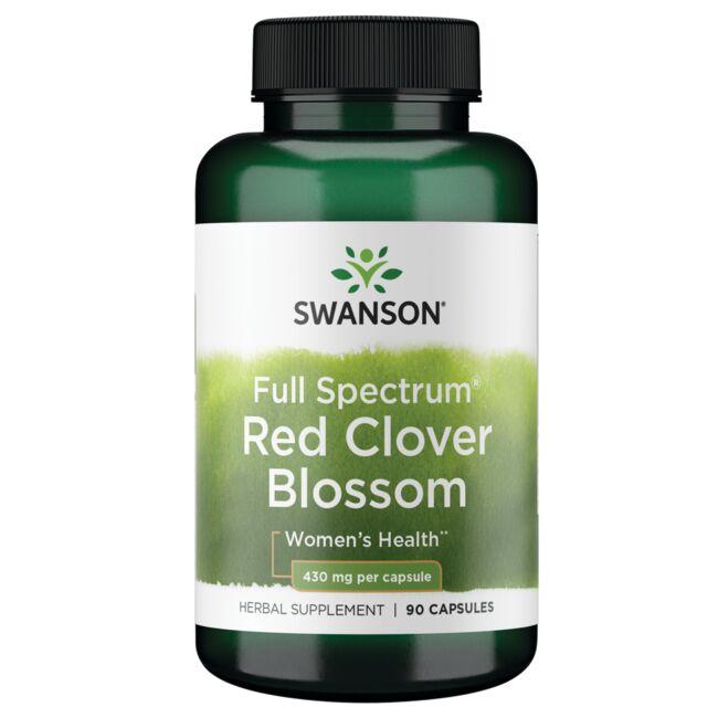 Swanson Premium Full Spectrum Red Clover Blossom Vitamin 430 mg 90 Caps Womens Health
