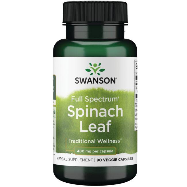 Swanson Premium Full Spectrum Spinach Leaf Vitamin 400 mg 90 Veg Caps
