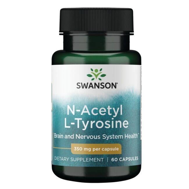 Swanson Premium N-Acetyl L-Tyrosine Supplement Vitamin 350 mg 60 Caps