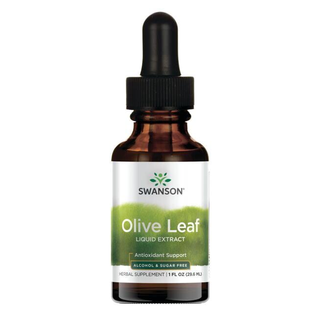 Swanson Premium Olive Leaf Liquid Extract - Alcohol & Sugar Free Vitamin 1.5 G 1 fl oz Liquid