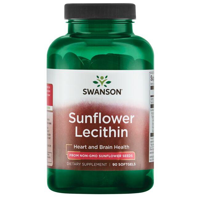 Swanson Premium Sunflower Lecithin from Non-Gmo Seeds Supplement Vitamin 1200 mg 90 Soft Gels