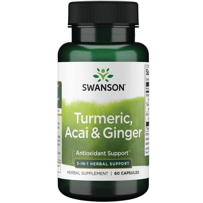 Swanson Premium Turmeric, Acai & Ginger Vitamin 60 Caps
