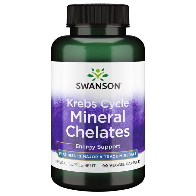 Swanson Premium Krebs Cycle Mineral Chelates Vitamin 90 Veg Caps