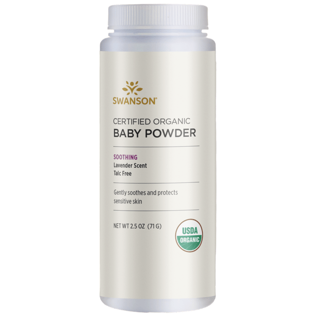 Swanson Premium Certified Organic Baby Powder TalcFree