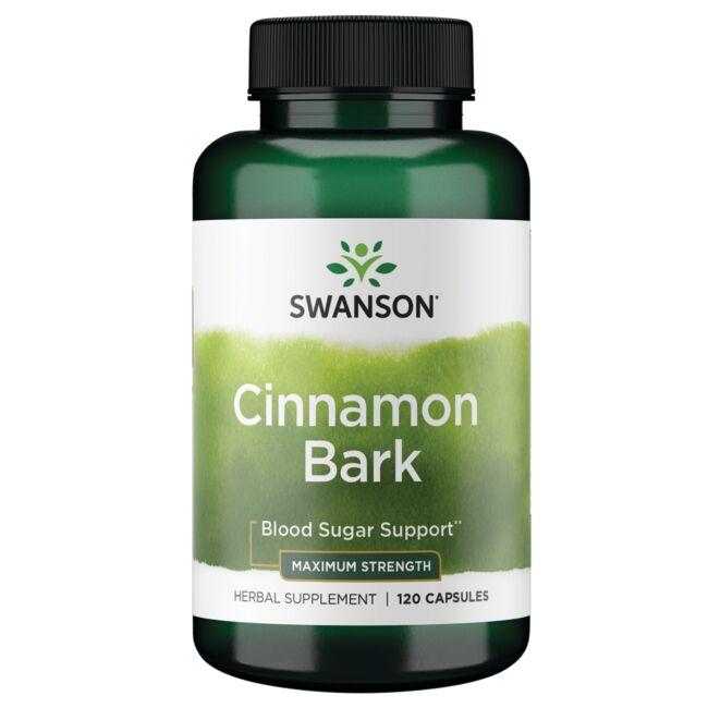 Swanson Premium Cinnamon Bark - Maximum Strength Vitamin 120 Caps