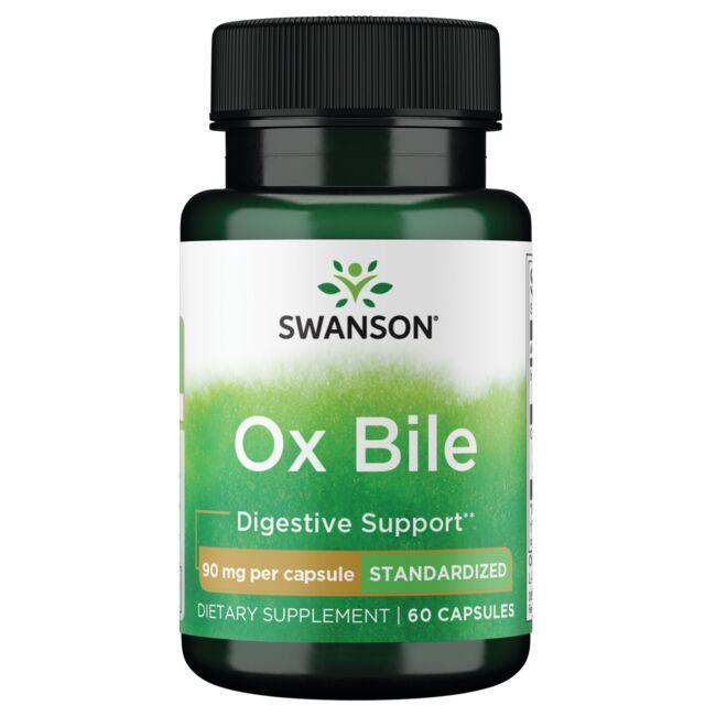 Swanson Premium Ox Bile - Standardized Vitamin 90 mg 60 Caps
