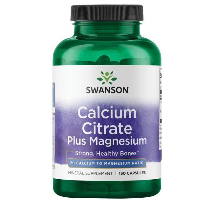 Swanson Premium Calcium Citrate Plus Magnesium Vitamin 150 Caps