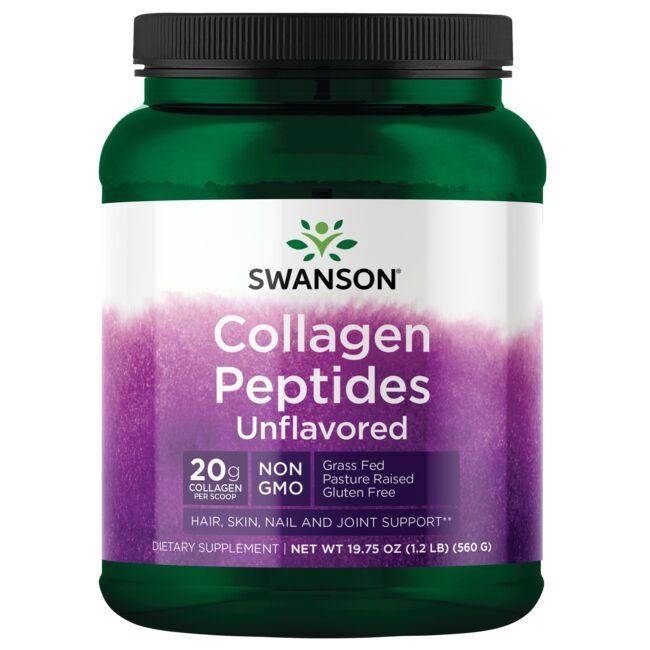 Swanson Premium Collagen Peptides Unflavored Supplement Vitamin 19.75 oz Powder