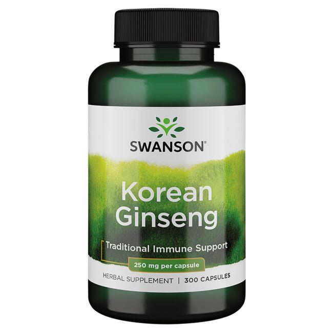 Swanson Premium Korean Ginseng Vitamin 250 mg 300 Caps