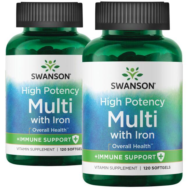 High Potency Multi with Iron +Immune Support - 2 Pack