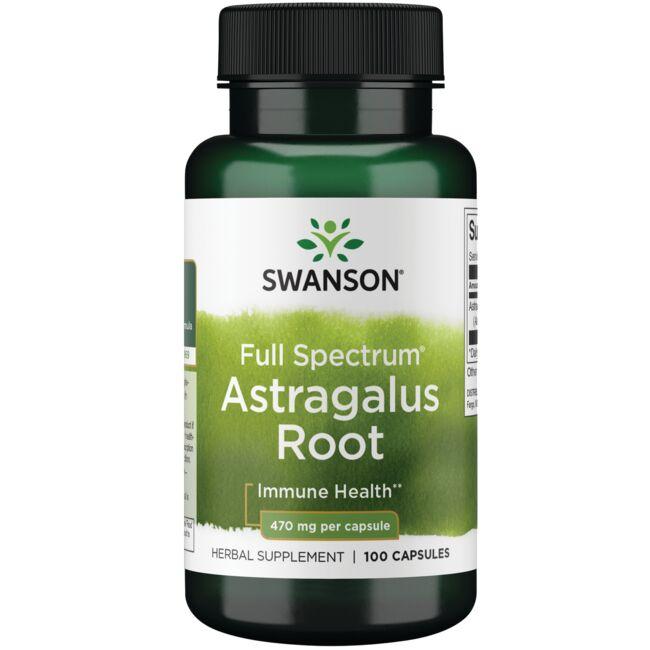 Swanson Premium Full Spectrum Astragalus Root Vitamin 470 mg 100 Caps