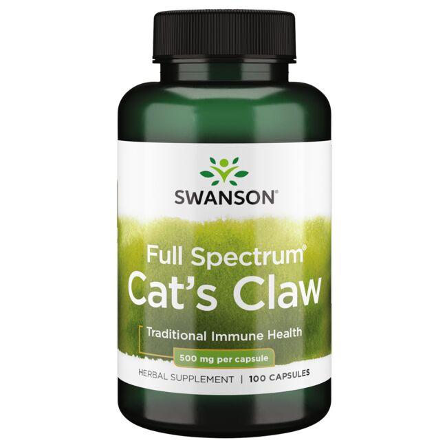 Swanson Premium Full Spectrum Cats Claw Vitamin 500 mg 100 Caps