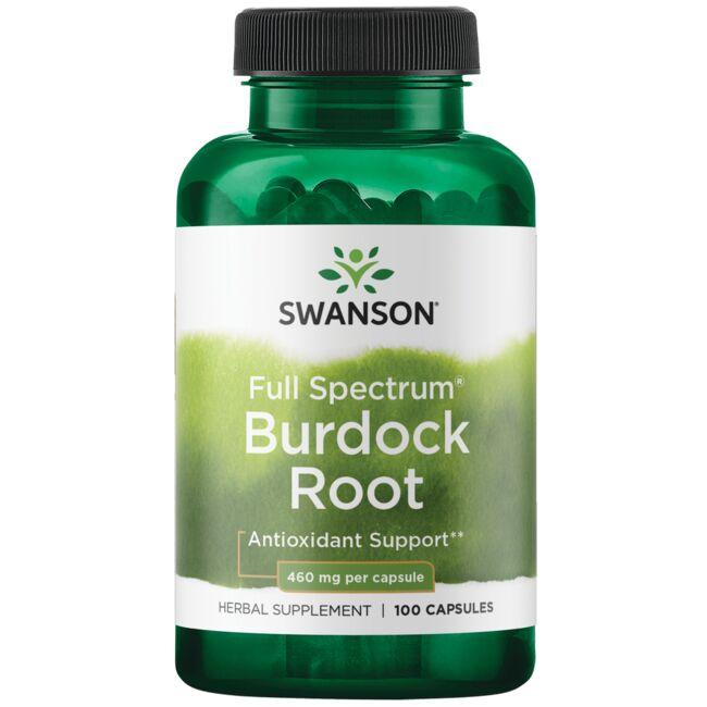 swanson premium full spectrum burdock root 460 mg 100 caps swanson health products