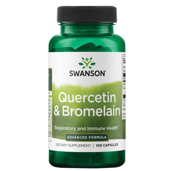 Swanson Premium Quercetin & Bromelain - Advanced Formula Supplement Vitamin 100 Caps