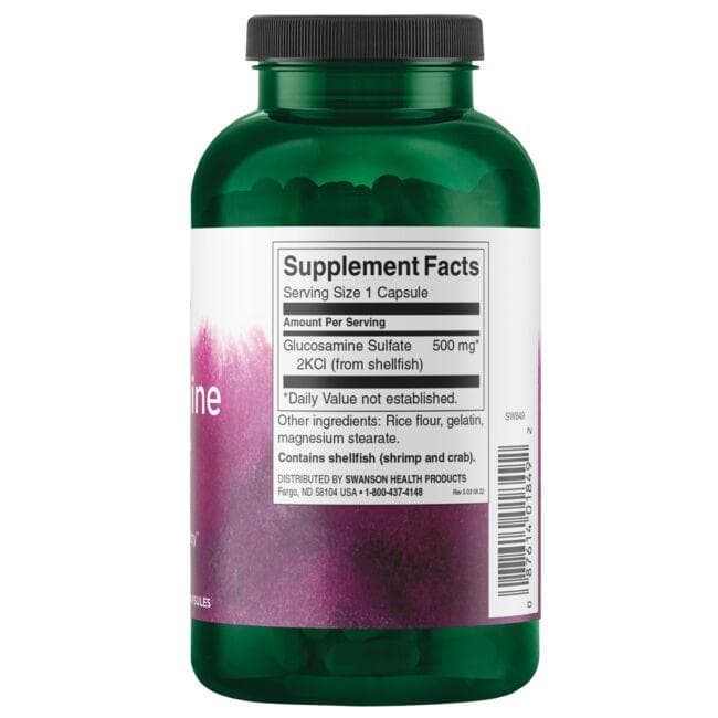 Swanson Premium Glucosamine Sulfate 2KCl 500 mg 400 Caps Swanson