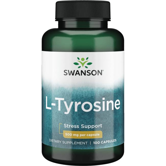 Swanson Premium L-Tyrosine Supplement Vitamin 500 mg 100 Caps