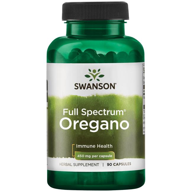 Swanson Premium Full Spectrum Oregano Vitamin 450 mg 90 Caps