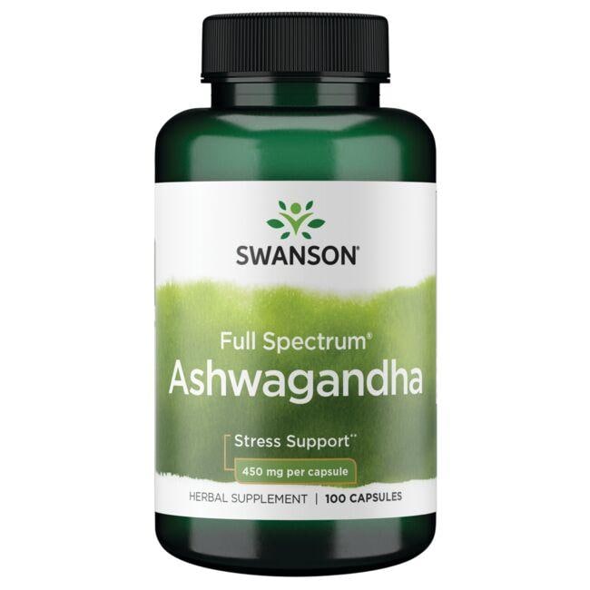 Swanson Premium Full Spectrum Ashwagandha Vitamin 450 mg 100 Caps