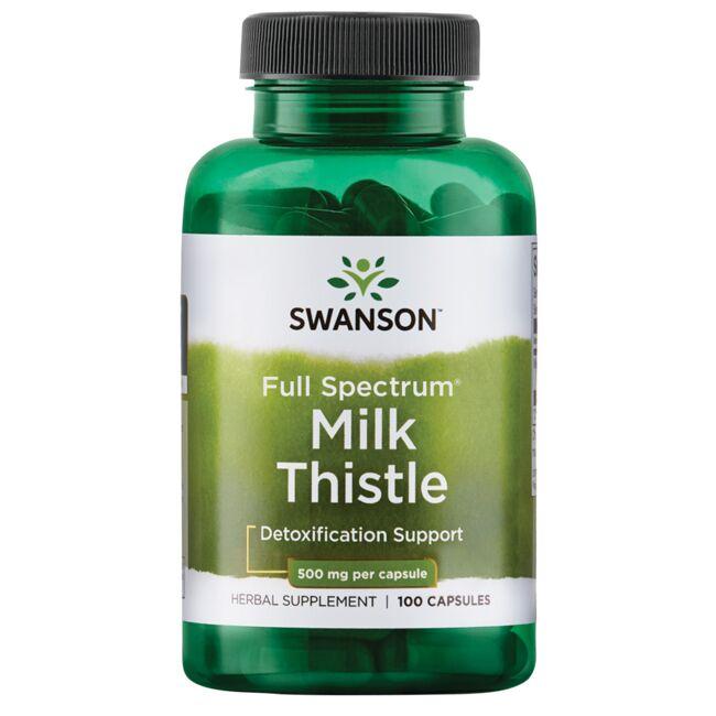 Swanson Premium Full Spectrum Milk Thistle Vitamin 500 mg 100 Caps