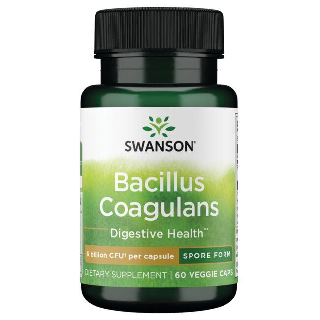 Swanson Probiotics Bacillus Coagulans Supplement Vitamin 6 Billion CFU 60 Veg Caps