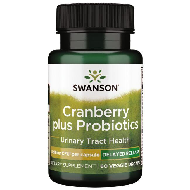 Swanson Probiotics Cranberry Plus Supplement Vitamin 5 Billion CFU 60 Vg Embo Ap