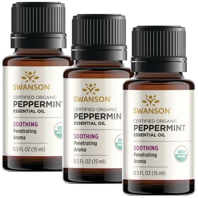 Certified Organic Peppermint Essential Oil - 3 Pack