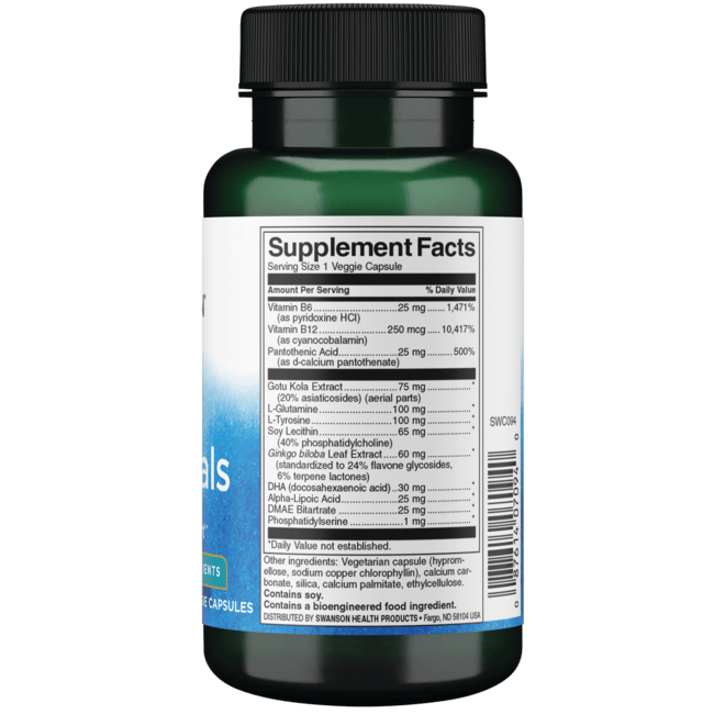 Swanson Condition Specific Formulas Brain Essentials 60 Veg Caps