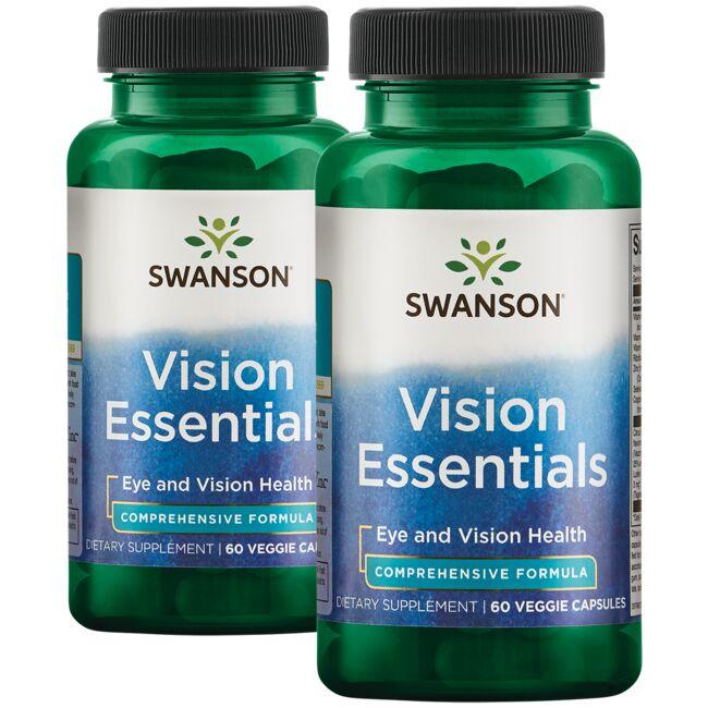 Swanson Condition Specific Formulas Vision Essentials - 2 Pack Vitamin 60 Veg Caps Per Bottle