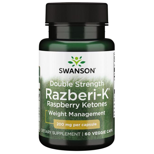 Swanson Best Weight-Control Formulas Double Strength Razberi-K Raspberry Ketones Vitamin 200 mg 60 Veg Caps Weight Control Weight Management