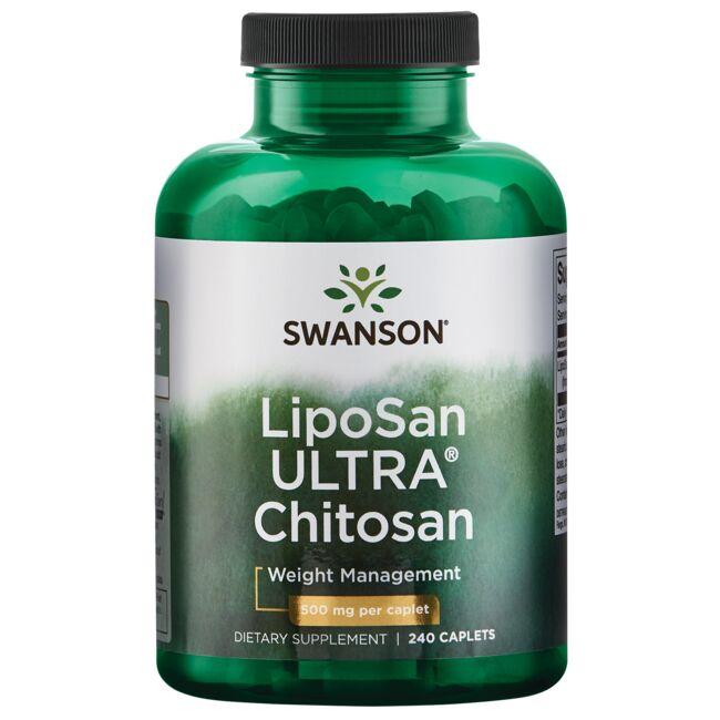 Swanson Best Weight-Control Formulas Liposan Ultra Chitosan Vitamin 500 mg 240 Cplts Weight Control Weight Management